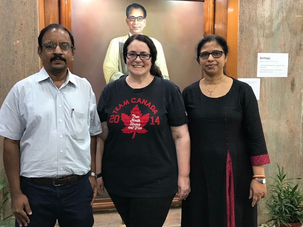 Dr. Jacinte Jean wife of the alumnus Dr. Prasad Gudem visited IIT Madras Heritage Centre