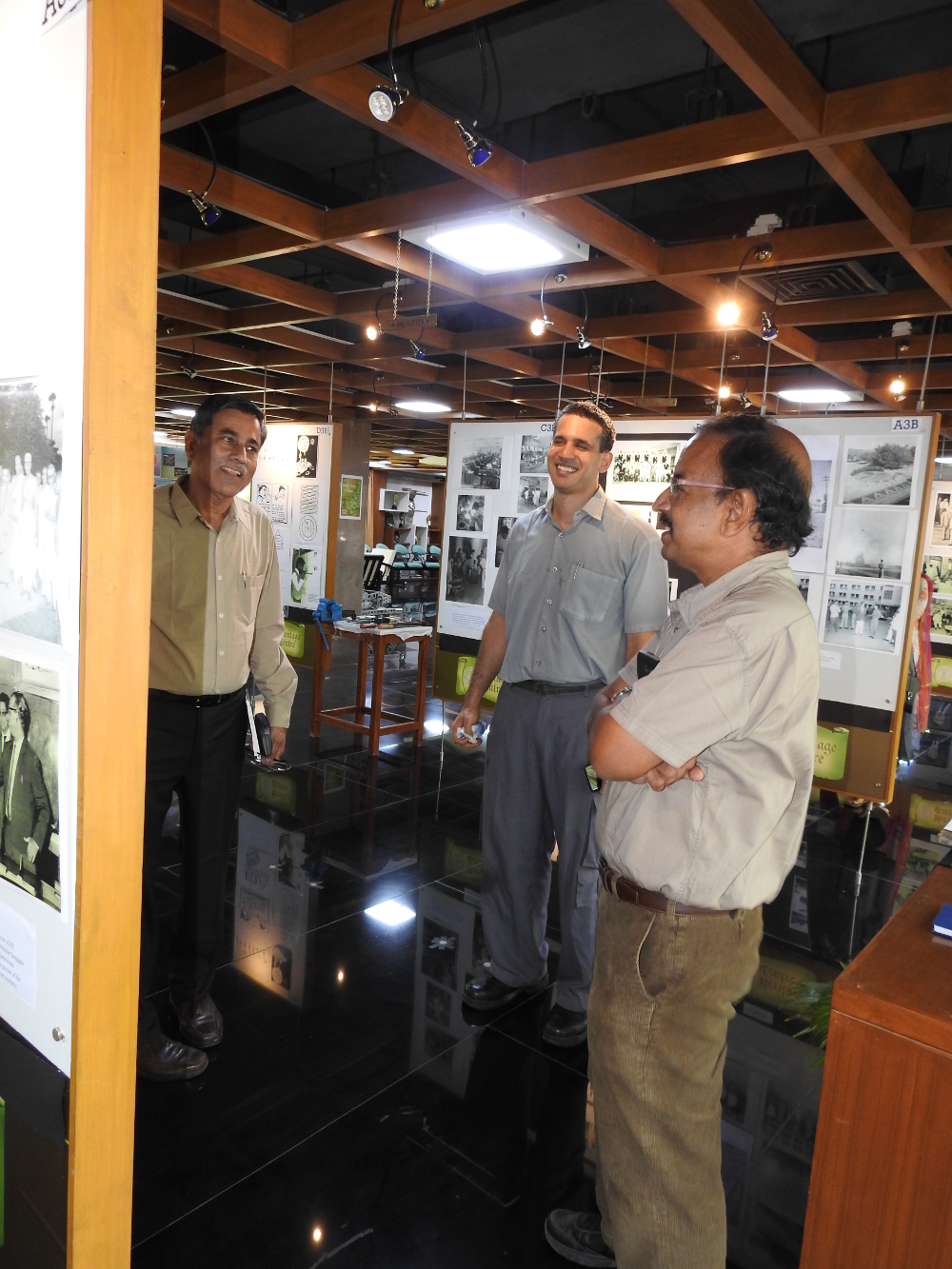From left: Mr. M, Subramanian, Mr. Krishna Mahesh and Mr. Kumaran Sathasivam at Heritage Centre.
