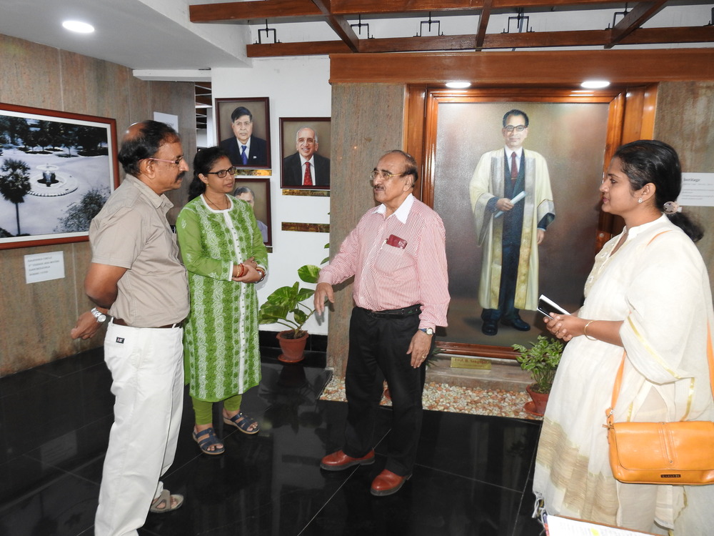 From left: Mr. Kumaran Sathasivam, Ms. Mamata Dash, Dr. Ajit Singhvi and Ms. Praveena. MK at Heritage Centre.