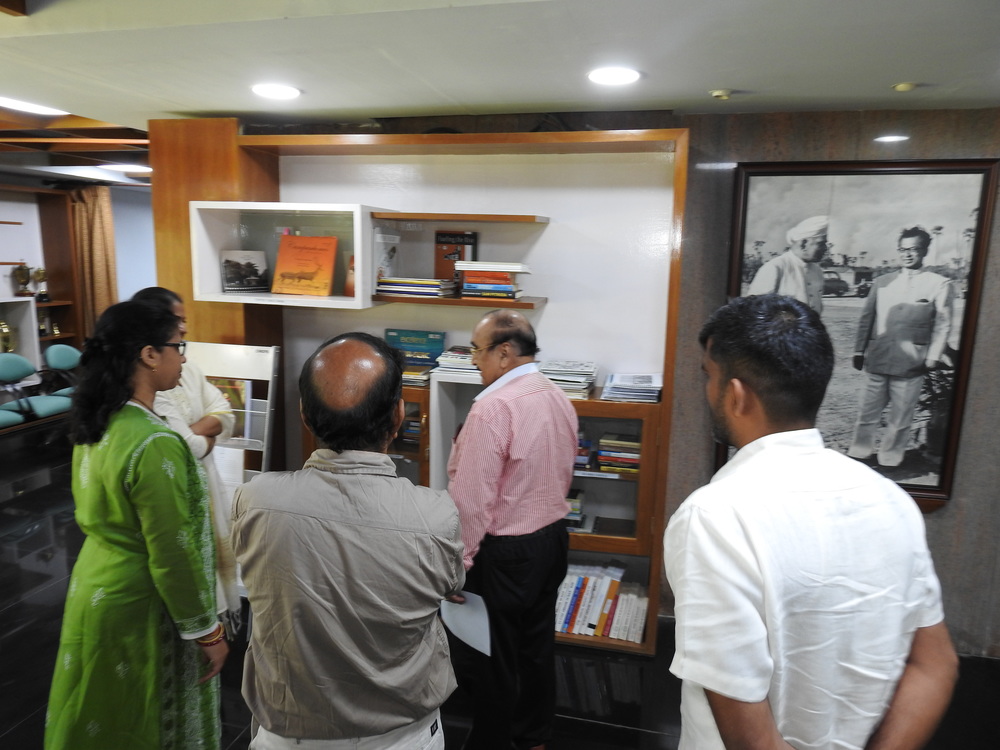 From left: Ms. Praveena. MK, Ms. Mamata Dash, Mr. Kumaran Sathasivam. Dr. S, Ponnarasu and Dr. Ajit Singhvi at Heritage Centre.