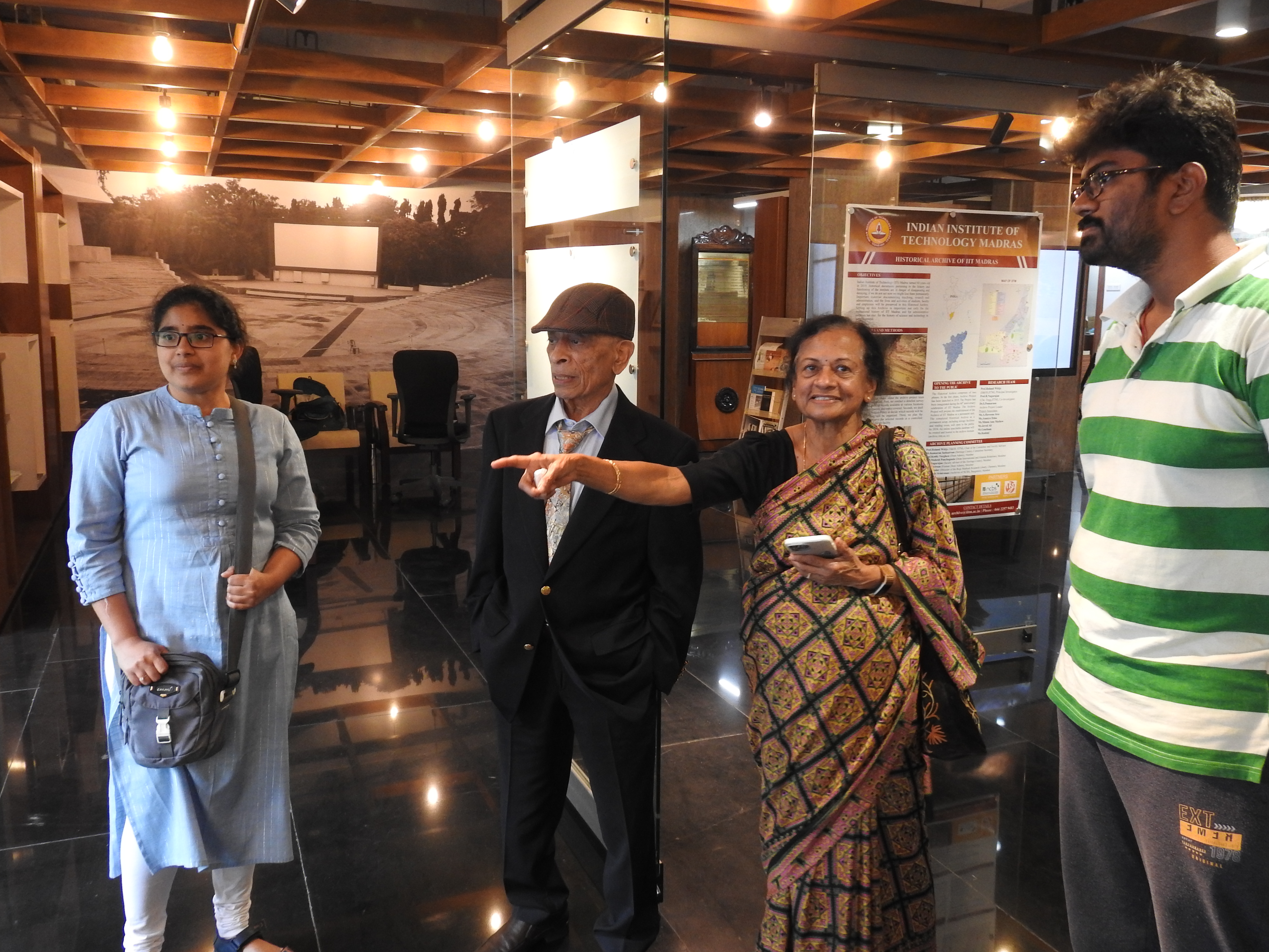 Mr. S. S. Mani Venkata and Mrs. Padma with visitors at the Heritage Centre