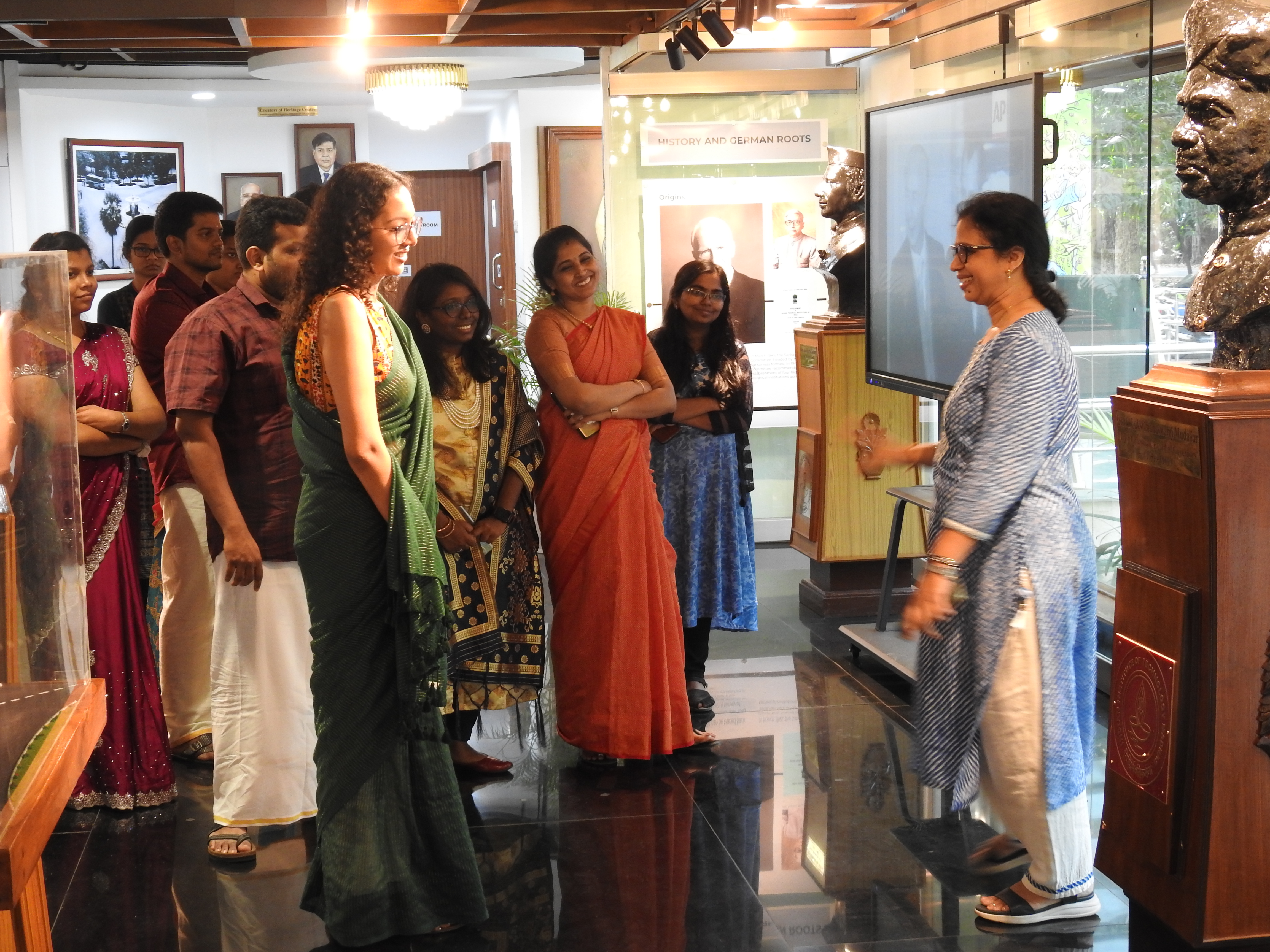 Mrs. Mamata Dash (Senior Project Officer of the Heritage Centre) with the staff of the Office of Global Engagement (OGE)