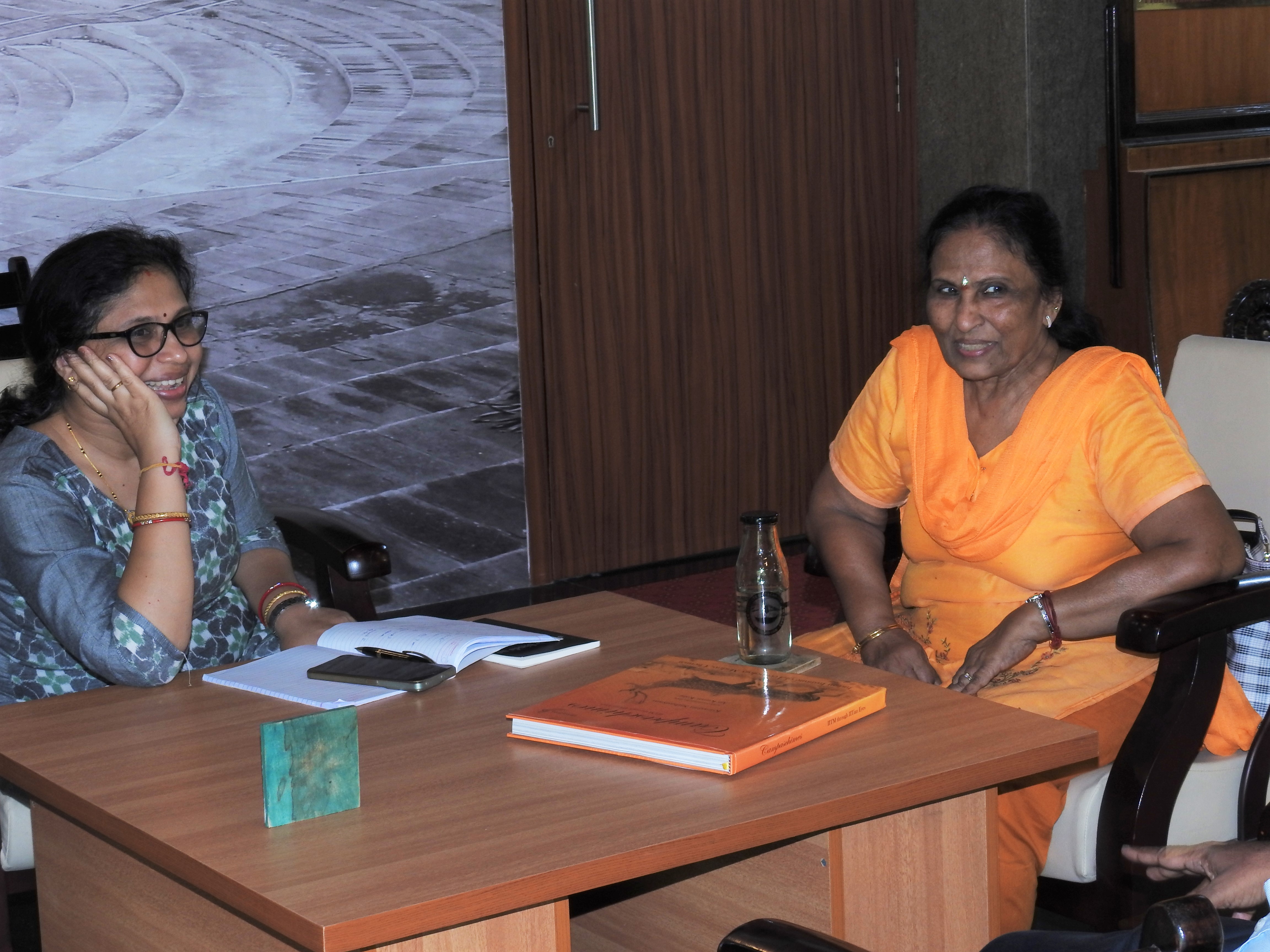Mrs. Mamata Dash and Mrs. P. T. Manoharan at the Heritage Centre