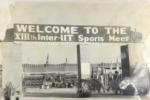 Welcome banner at the 13th Inter-IIT Sports Meet