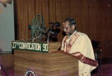 At the 27th Convocation of IIT Madras, 1990