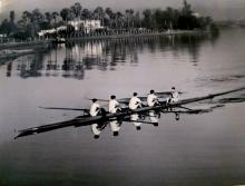 IIT rowing team that won the inter collegiate rowing competition. Contributed by Mr. Monishi Sanyal, alumnus 1969 batch. Another set of rowing photos are available in the Gouri Shankar Collection, alb