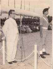 Prof. B. Sengupto at an outdoor event
