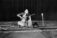 A solo musical performance at Mardi Gras, 1983
