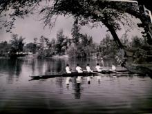 IIT rowing team that won the inter collegiate rowing competition. Contributed by Mr. Monishi Sanyal, alumnus 1969 batch. Another set of rowing photos are available in the Gouri Shankar Collection, alb
