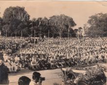 Audience at Open Air Theatre (OAT) during the visit of Dr. H. E. Heinrich Luebke 
