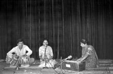 A musical performance at Mardi Gras, 1983