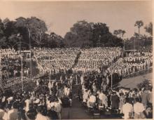 Audience at Open Air Theatre (OAT) during the visit of Dr. H. E. Heinrich Luebke 