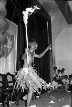 An event in progress during Mardi Gras at the Central Lecture Theatre, 1983