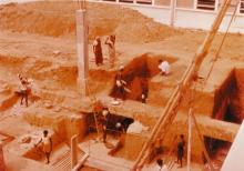 Turbomachines Lab Water Hall: Excavation for the underground tanks of the water turbine testbed
