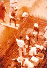 Turbomachines Lab Water Hall: Construction of the underground tanks of the water turbine testbed