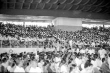 A section of the audience at the Student Activities Centre, 1983