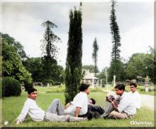 From left: Vijay Krishna Batra (First batch, Chemical Engineering), two unidentified alumni, Mr. Jagdish Chandra Kalyan (First batch, Civil Engineering) and Mr. Pradeep Chandra Gupta (First batch, Met