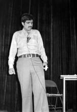 Shahrukh Irani performing in an event during Mardi Gras ’83