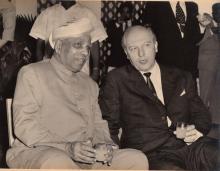 Dr. A. L. Mudaliar and Mr. Walter Scheel in conversation, 1963