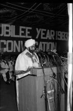Mr. Giani Zail Singh addresses the audience at IIT Madras, 1983