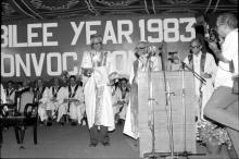Dr. Raja Ramanna and Prof. P. V. Indiresan at IIT Madras, 1983