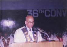 The Chairman (probably) addresses the audience 