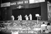 A dance performance in progress at Mardi Gras ‘83