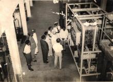 Sardar Ujjal Singh tours the laboratories, 1966