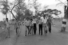 A photograph of a group of students from the Civil Engineering department of 1986