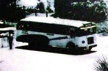 An image of a campus bus from IIT Madras' early years