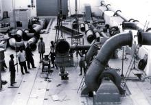 Turbomachines Lab Water Hall: Francis turbine testbed during assemly