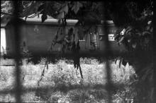 A photograph of a train bogey