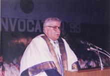 Jamshed J. Irani addresses the audience