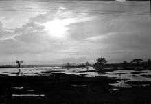A stunning view of a landscape, possibly taken on the way to Mahabalipuram