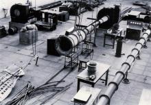 Turbomachines Lab Air Hall: Assembling of fan, blower and flow calibration testbeds