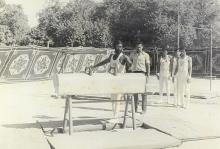 Students participating in gymnastics at the 13th Inter IIT Sports Meet