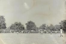 A hockey match in progress