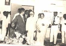 The Director shows distinguished guests the newly inaugurated Alakananda Hostel, 1966