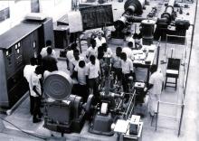 Turbomachines Lab Water Hall: First students' test of Pelton turbine (instructor: Dr. Kirmse)