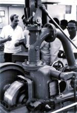 Turbomachines Lab Water Hall: Pelton turbine test by Dr. Kirmse and students