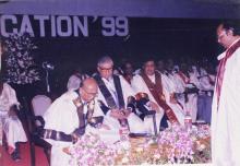 The Chairman (probably) signs the Record of Degrees