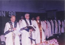 The chief guest and other dignitaries on the dais at the 36th Convocation