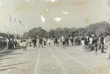 Students participate in a race at the 13th Inter IIT Sports Meet