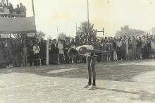 A student participating in an event at the 13th Inter IIT Sports Meet