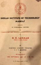 An extramural lecture by cartoonist R. K. Laxman