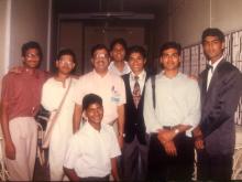 Prof. Ajit Kumar Kolar and students, Mardi Gras 1995