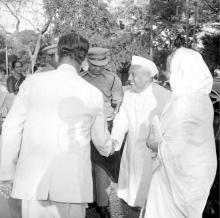 Prof. B. Sengupto receives the Governor of Madras, 1963