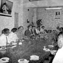 An image featuring Prof. P. C. Varghese, Prof. B. Sengupto, Prof. S. Sampath and Mr. C. V. Sethunathan, 1967