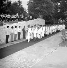 Mr. Rajagopalan leads the academic procession