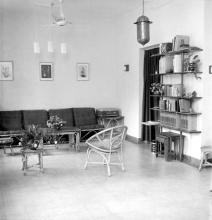 An inside view of a house, possibly campus quarters